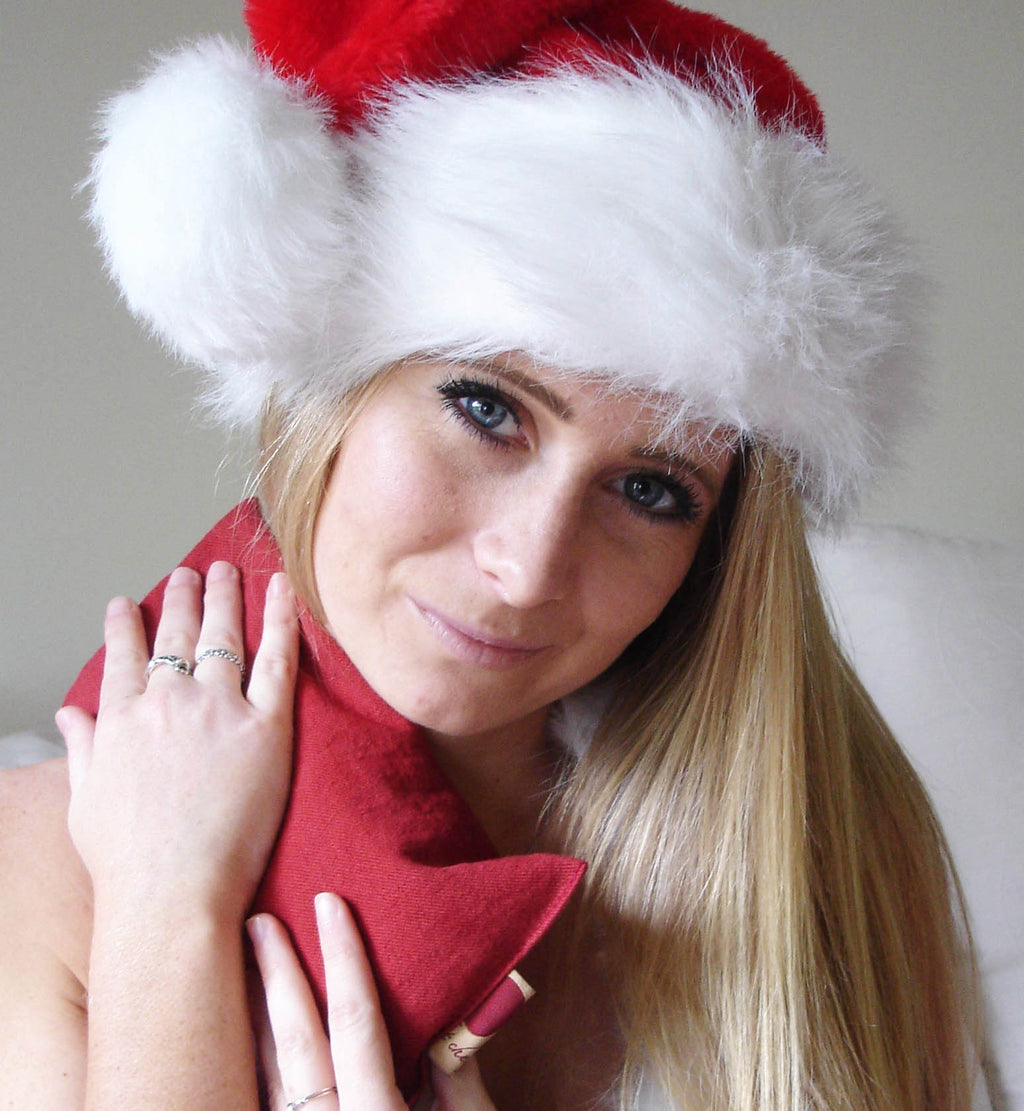 Hot Cherry Neck Wrap in Plush Red Ultra-Suede