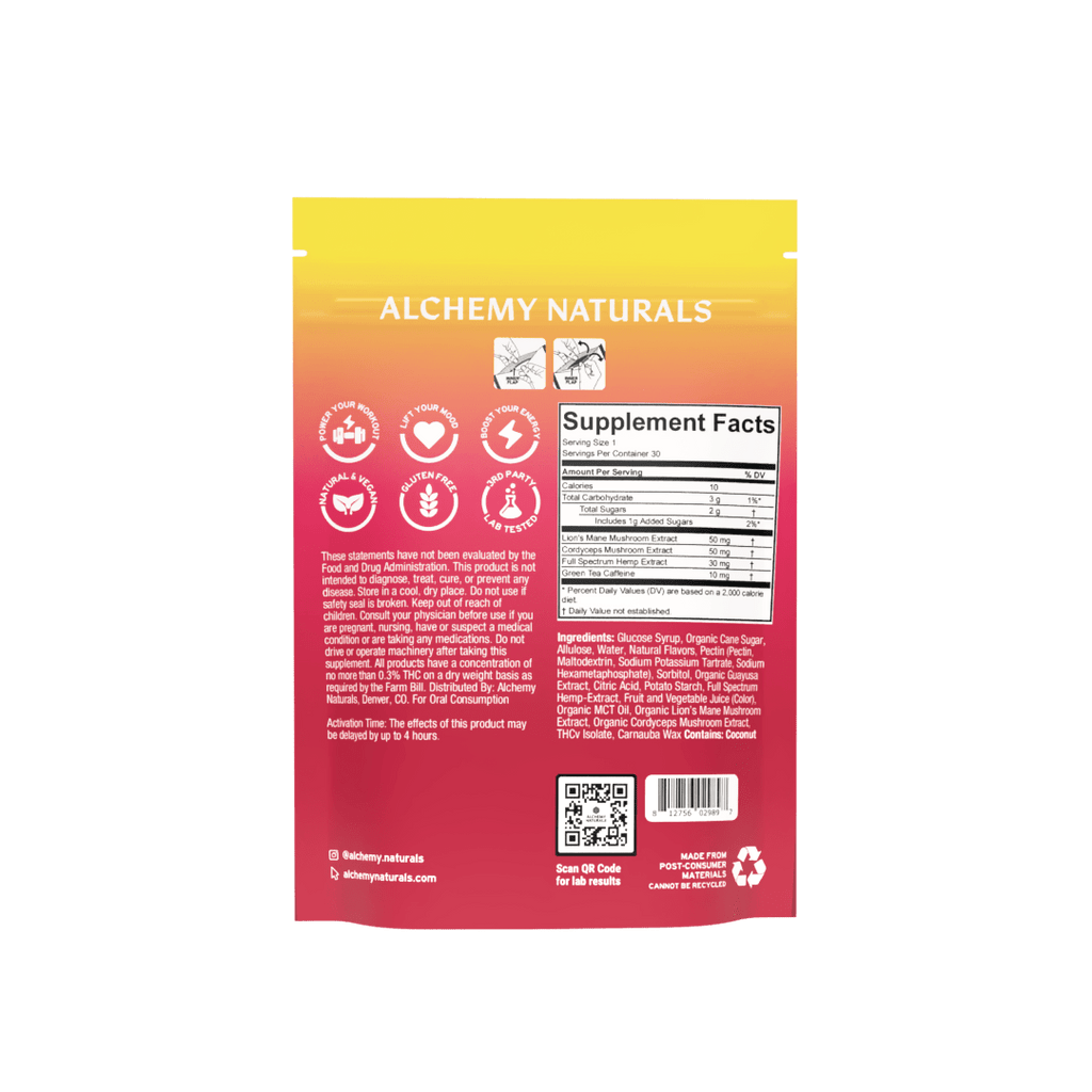 6-Pack: Alchemy Naturals CBD Uplift Gummies for Mood and Workout