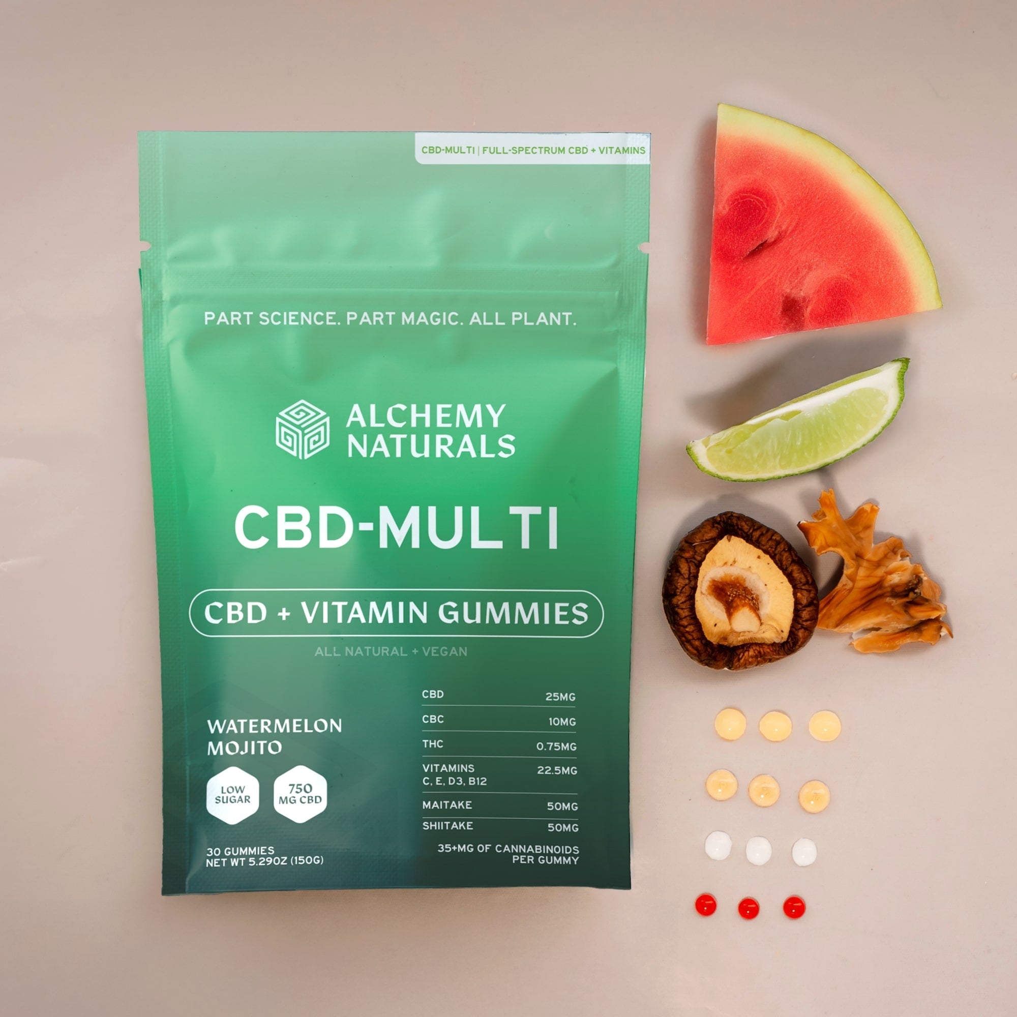6-Pack: CBD Multi-Vitamin Gummies