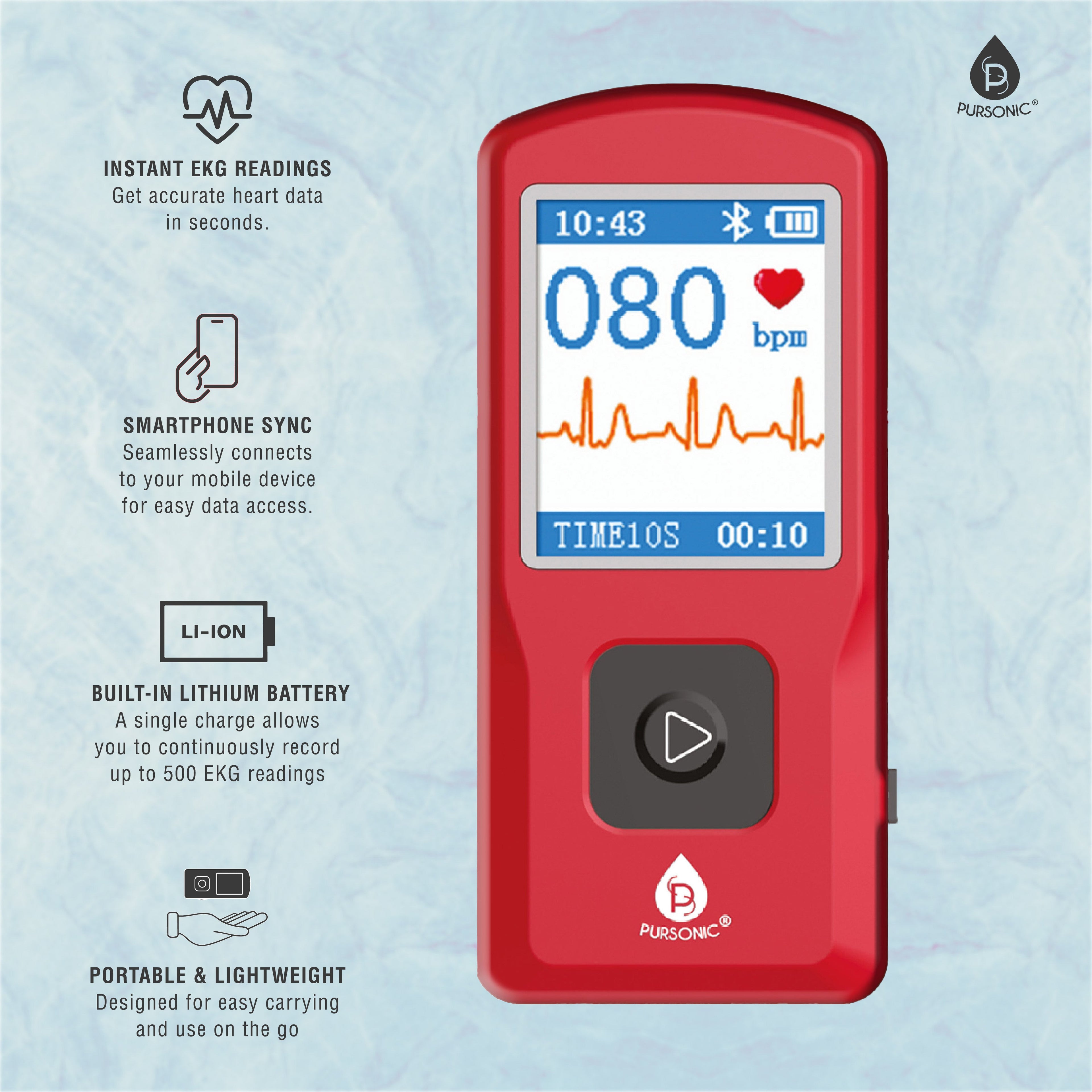 Rechargeable EKG Monitor