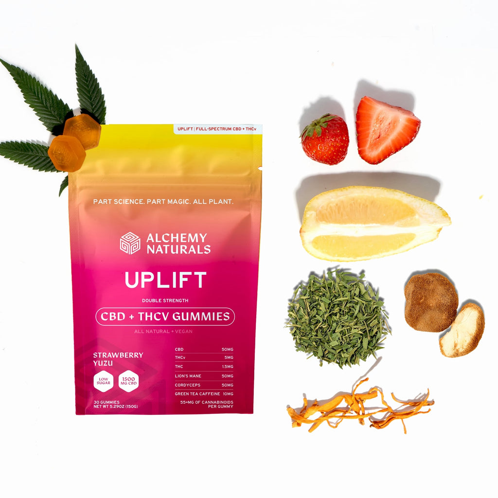 6-Pack: Alchemy Naturals CBD Uplift Gummies for Mood and Workout