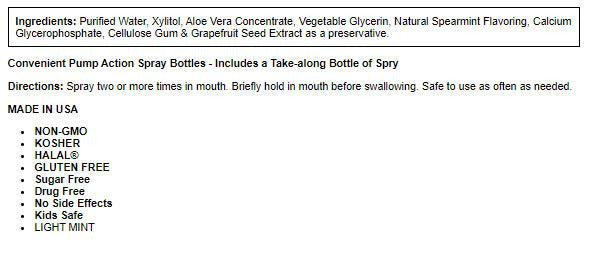 Spry Rain Oral Mist with Xylitol (1x1 Ct)