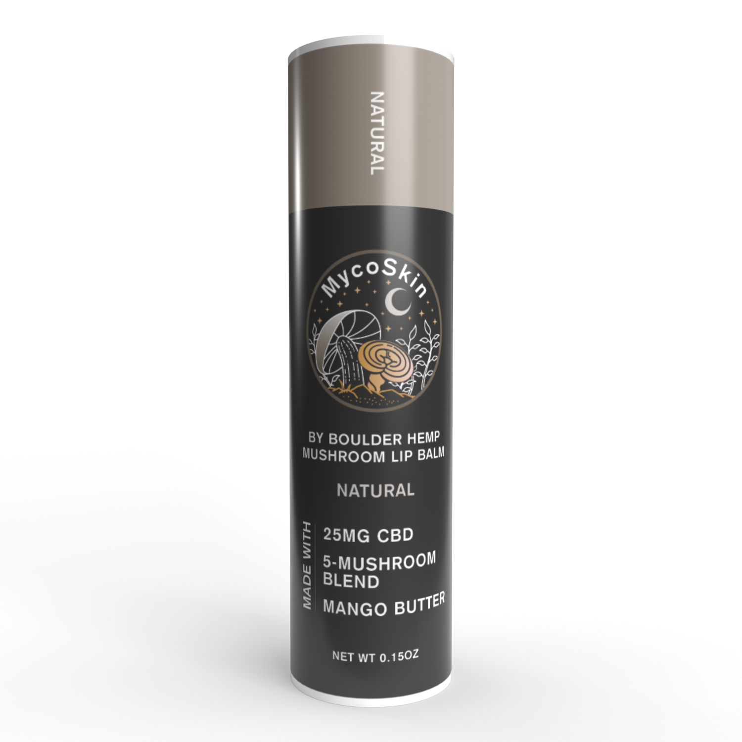 Natural 25mg CBD + Mushroom Lip Balm