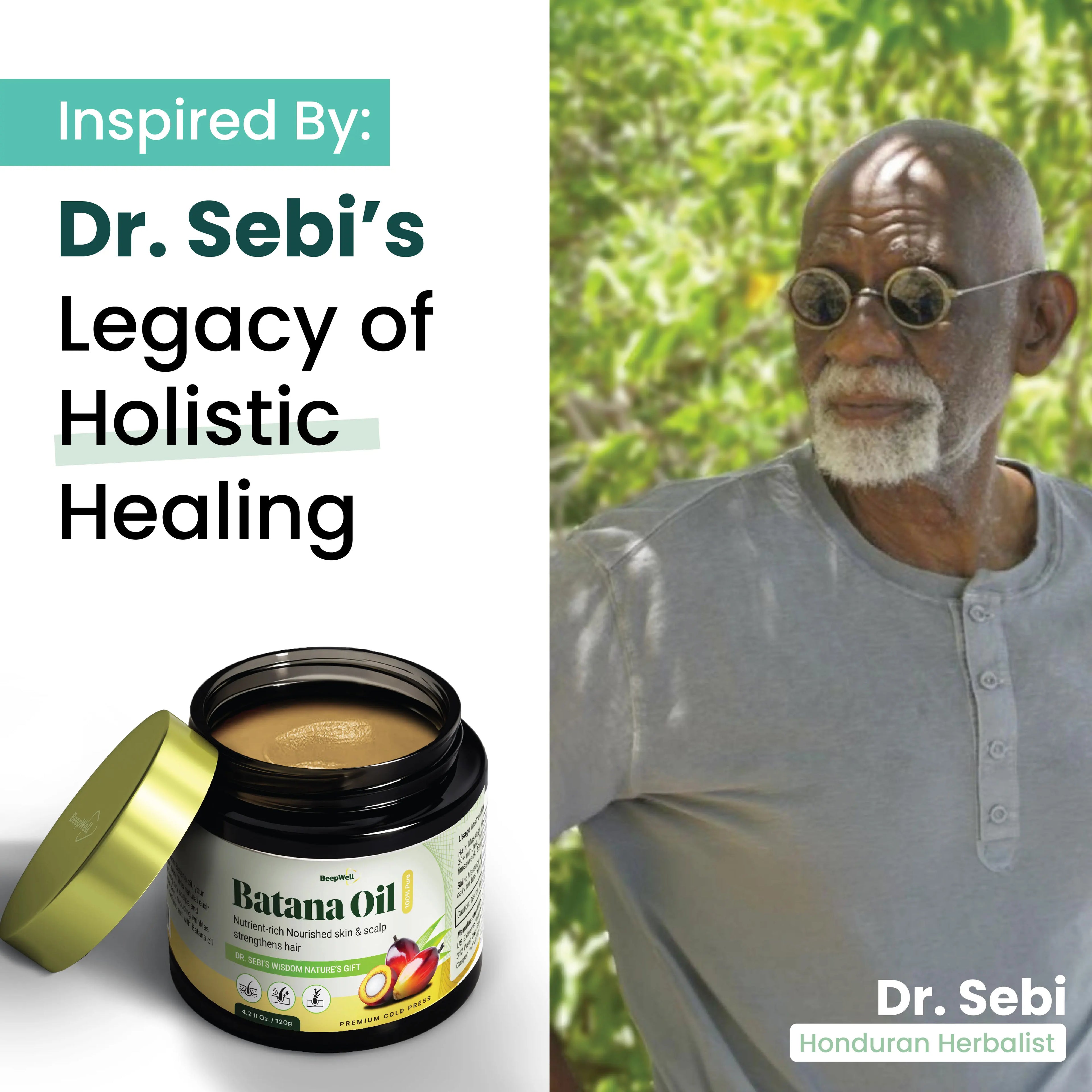 Natural Batana Oil from Honduras (4.2 fl oz) – Dr. Sebi Inspired Hair & Scalp Nourishment  – Unrefined Formula for Hydrated, Healthy-Looking Hair